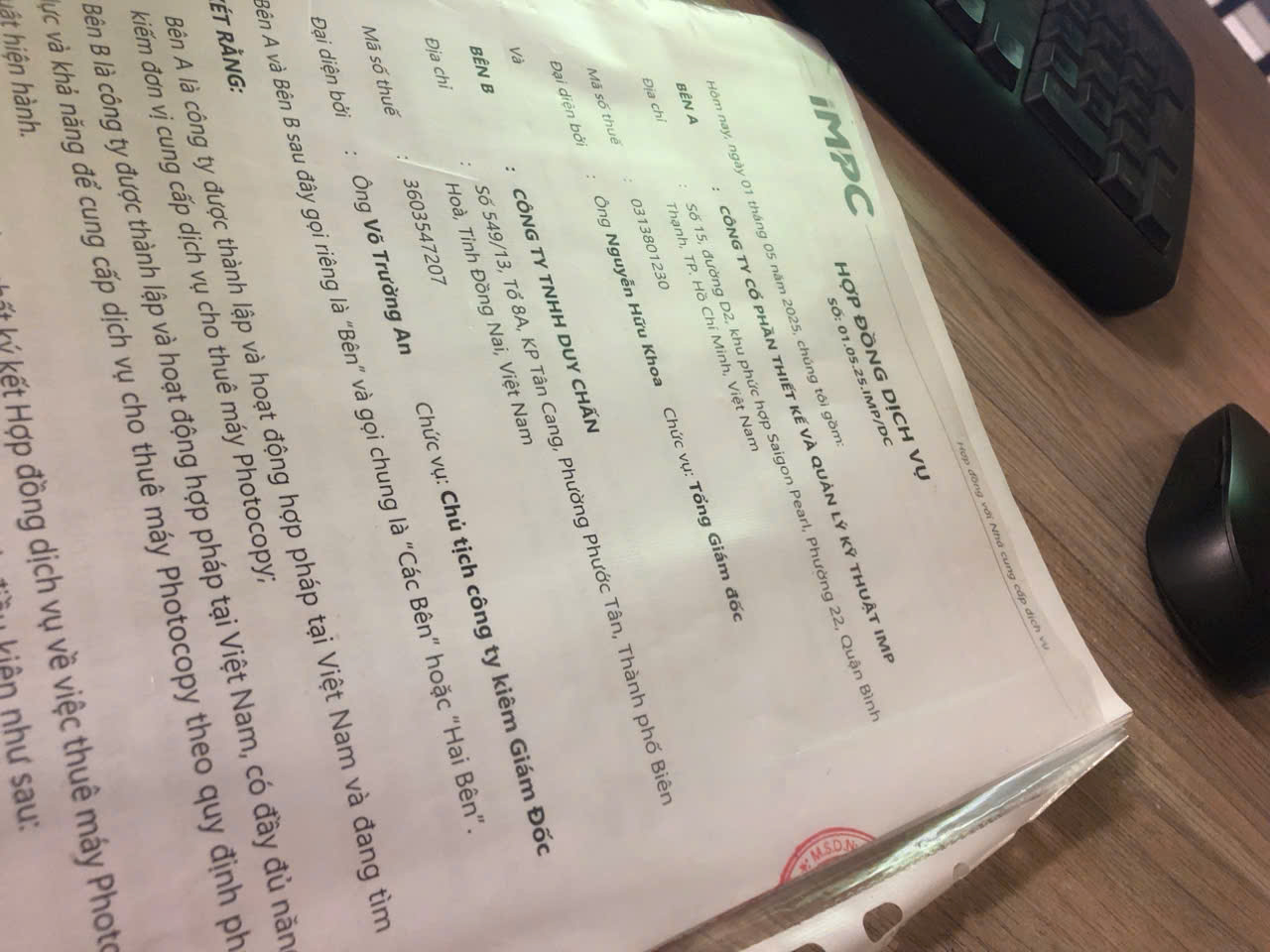 Hợp đồng rõ ràng